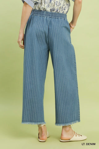Umgee Denim Pinstripe Pants