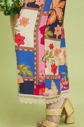 Umgee Floral Patch Pants