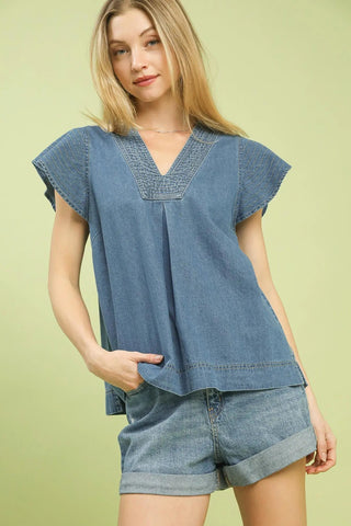 Umgee Darling Denim Top