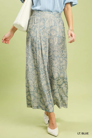 Umgee Abstract Wide Leg Pants
