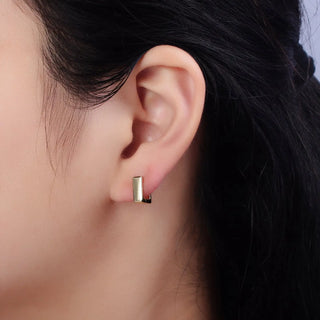 Gold Filled 10mm Mini Square Huggie Hoop Earrings