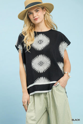Umgee Abstract Boxy Top