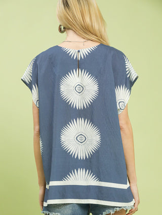 Umgee Abstract Boxy Top