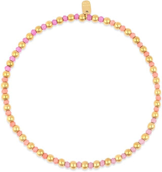 Pura Vida Ball Bead & Stone Stretch Anklet