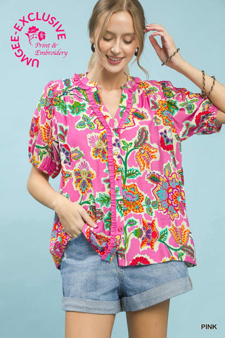Umgee Pink Petal Top