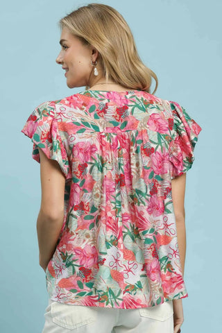 Umgee Floral Fiesta Top