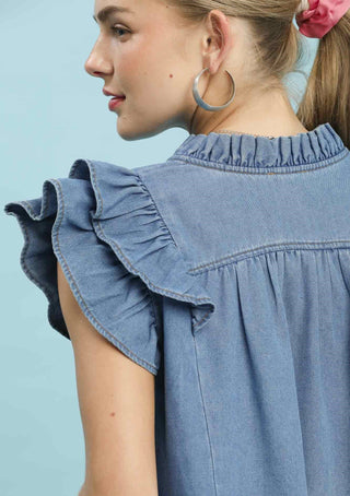 Umgee Cecelia Chambray Top