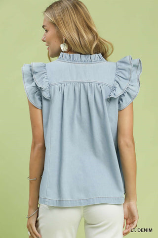 Umgee Cecelia Chambray Top