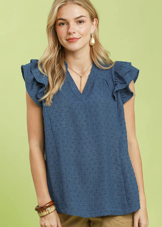 Umgee Botanical Print Blouse