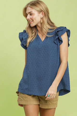 Umgee Botanical Print Blouse