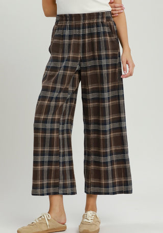 Umgee Brown Sugar Plaid Pant