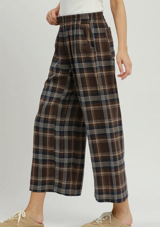 Umgee Brown Sugar Plaid Pant