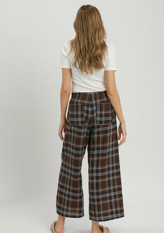 Umgee Brown Sugar Plaid Pant