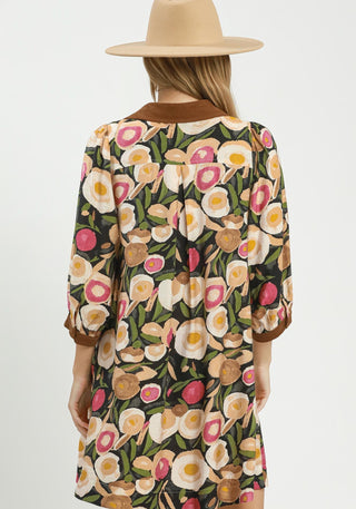 Umgee Mocha Meadow Dress