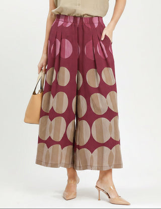 Umgee Merlot Muse Wide Leg Pant