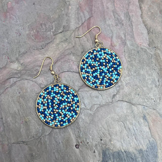 Ocean Seed Bead Sprinkle Earrings