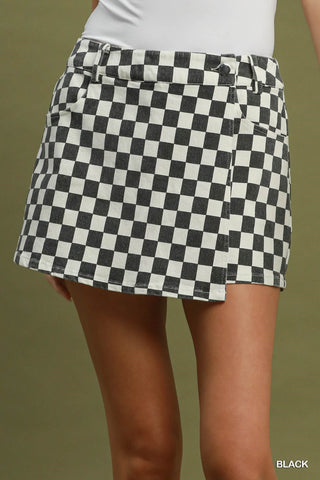 Umgee Gameday Checkered Skort