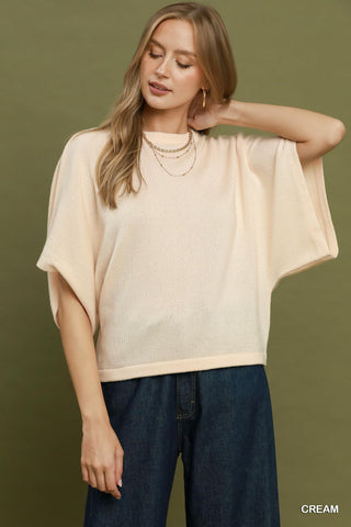 Umgee Oversized Short Sleeve Poncho
