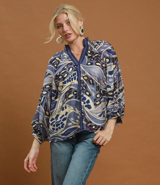 Umgee Indigo Escape Top