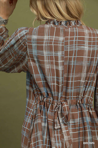 Umgee Plaid Dreams Dress