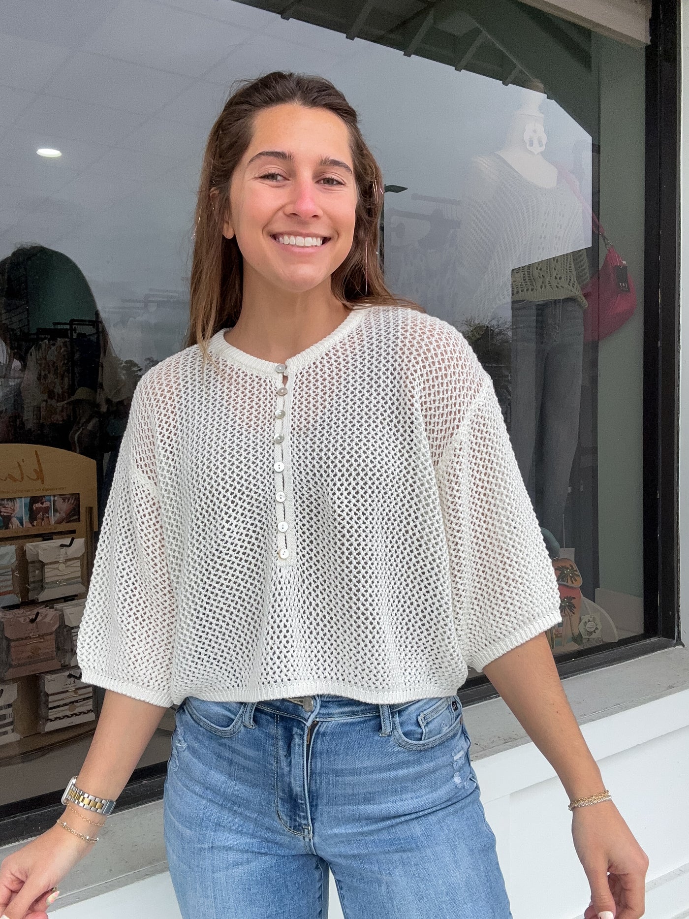 Crochet Button Stitched Top