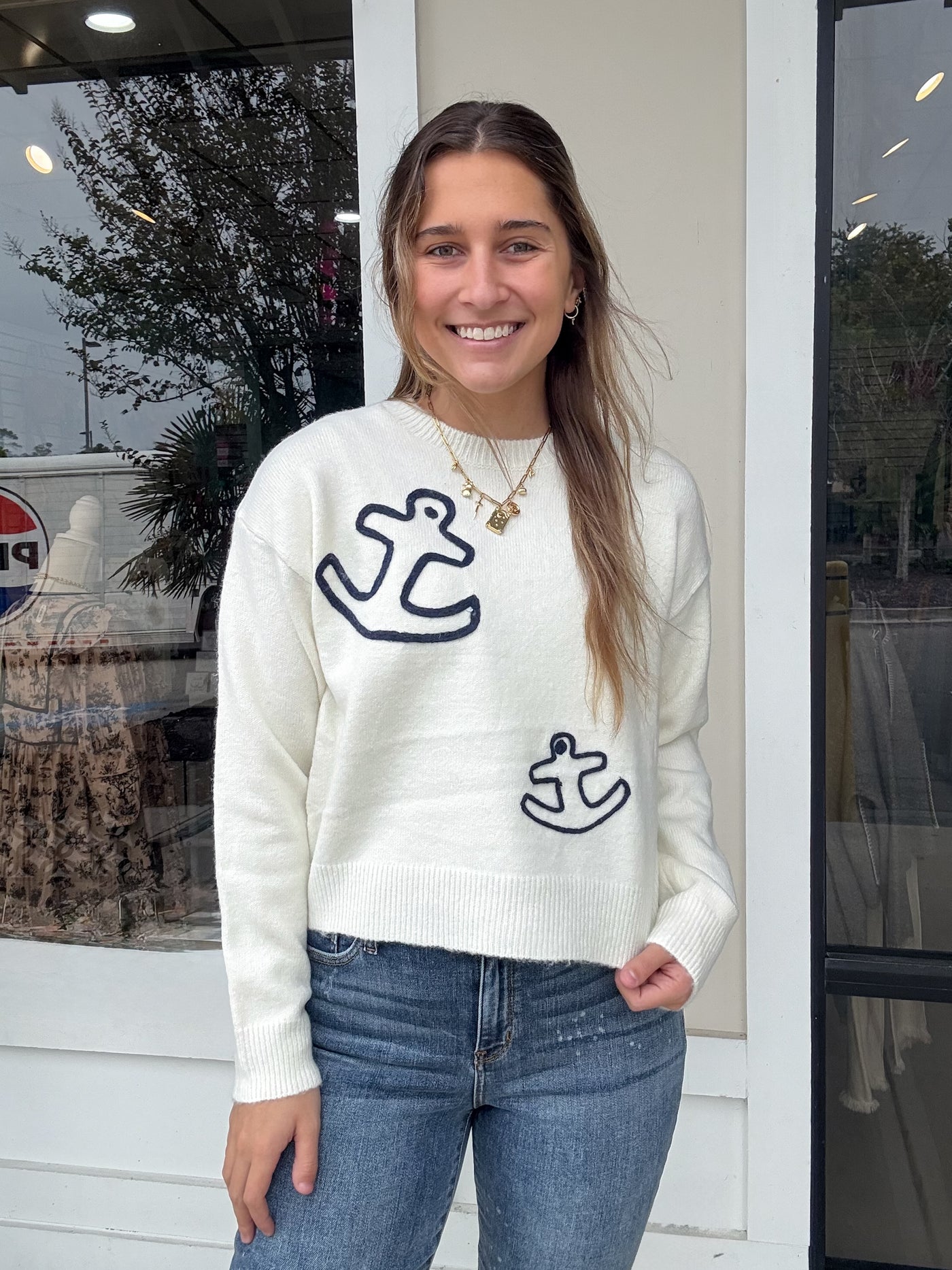 Double Anchor Knit Sweater