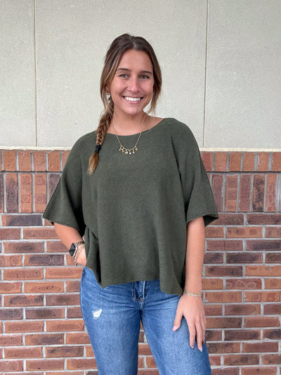 Boxy Babe Short Sleeve Sweater