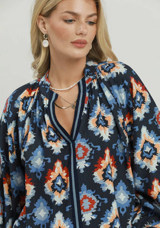 Umgee Abstract Medallion Print Top