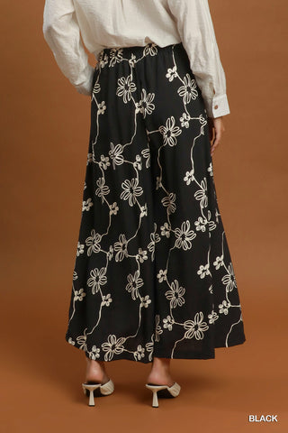 Umgee Floral Line Pants