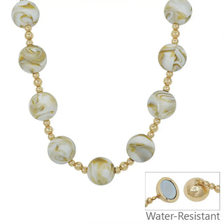 Flamed Beaded Necklace
