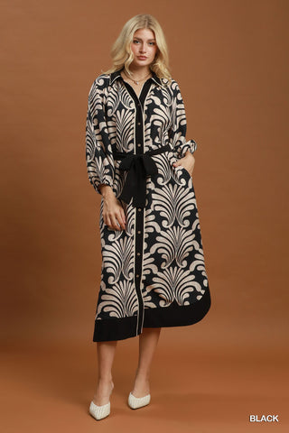 Umgee Scout Belted Midi Dress