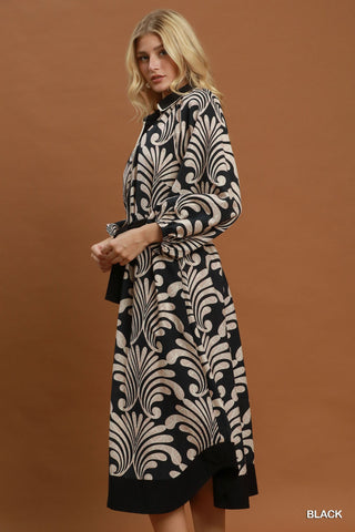 Umgee Scout Belted Midi Dress