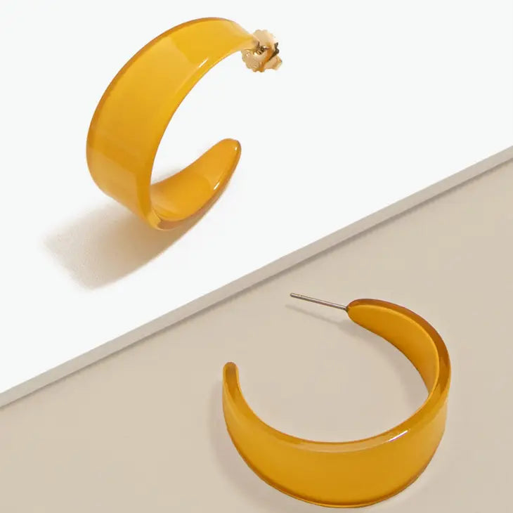 Zenzii Chunky Resin Hoop Earring