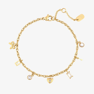 Pura Vida Love Charms Chain Bracelet
