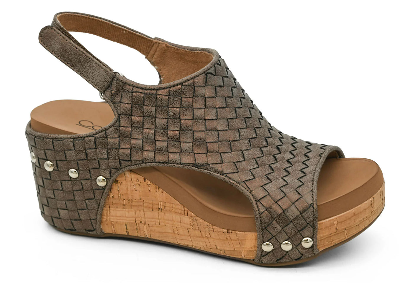 Corky's Carley Wedge Bronze Woven Sandal