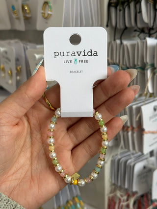 Pura Vida Pearl Bloom Stretch Bracelet