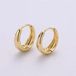 24K 14mm Huggie Hoops