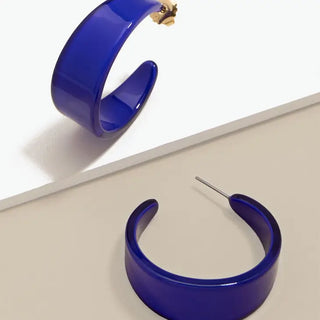 Zenzii Chunky Resin Hoop Earring