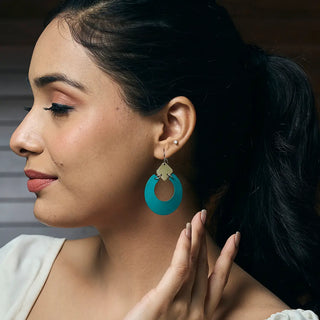 Handcrafted Turquoise Patina Earrings