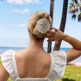 Teleties Flat Hair Clip Sand Dollar