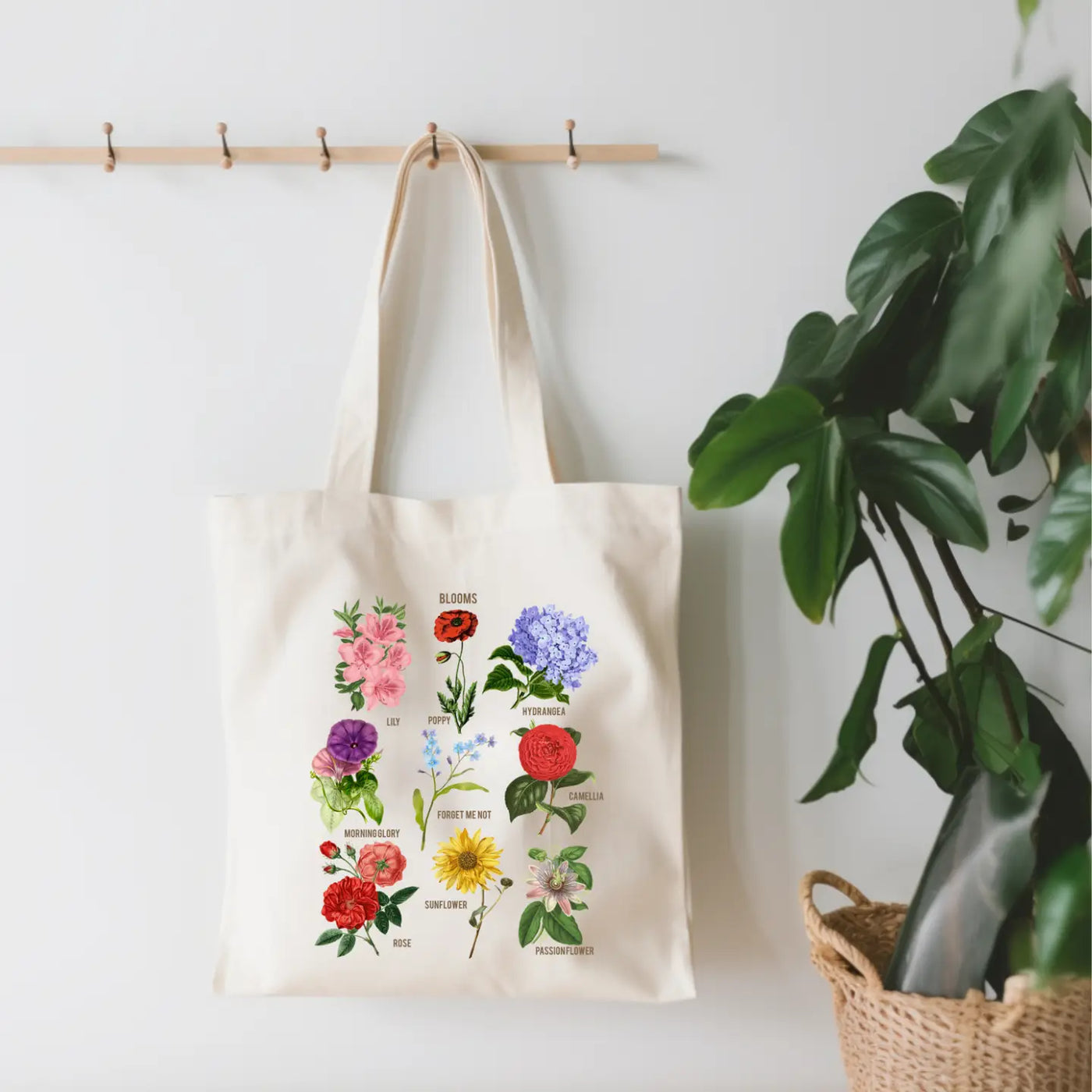 Pretty Flowers Canvas Tote Bag