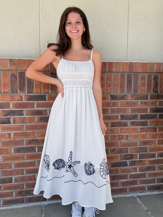 Santorini Shores Midi Dress