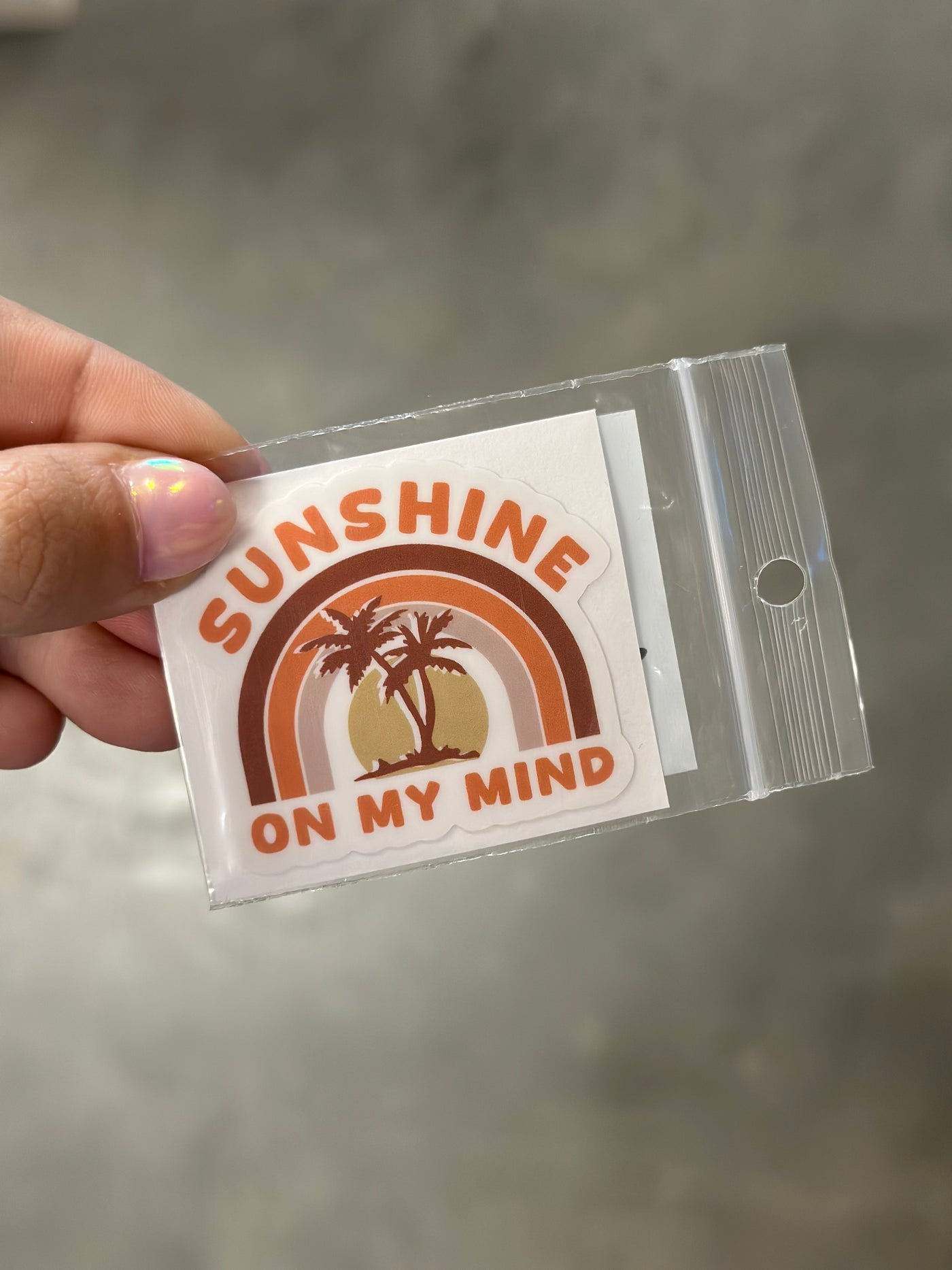 Sunshine on my mind-Palm Trees Sticker