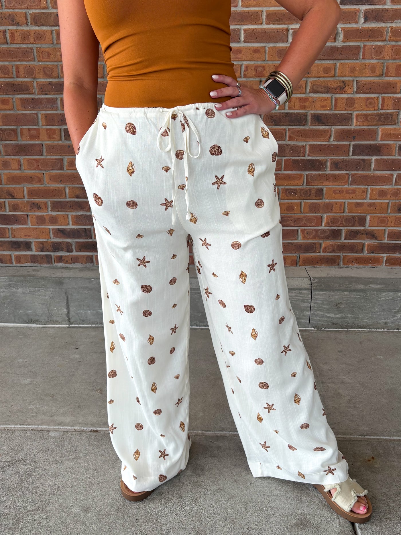 Sugarlips Cerise Shells Jacey Wide Leg Pants