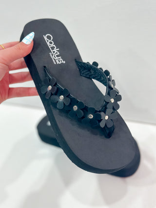 Corky's No Running Sandal - Black