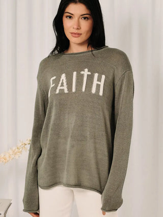 "Faith" Lightweight Knit Sweater