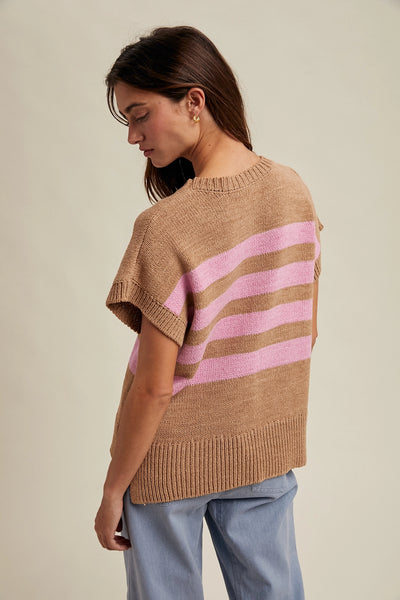 Oversized Striped Sweater Top