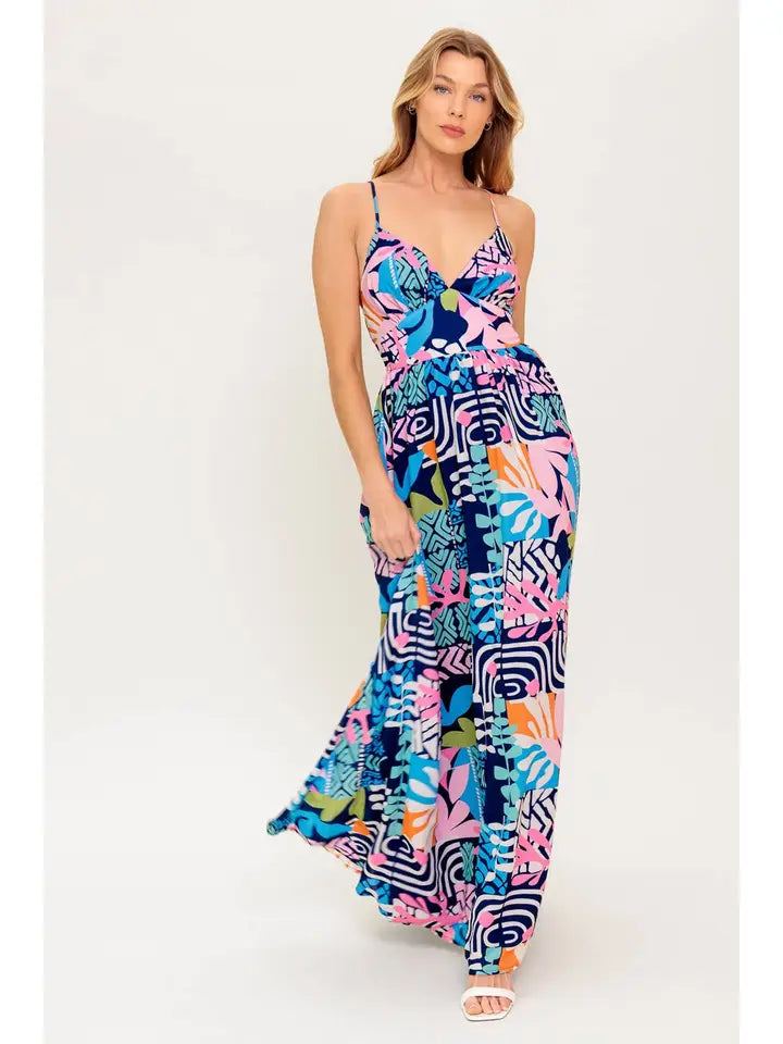 Flying Tomato Printed Tropics Maxi Dress