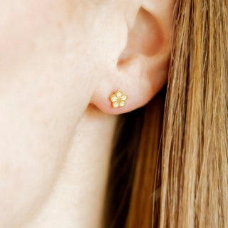 Linny Co Screwback Stud Earrings - Hibiscus