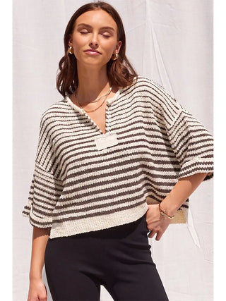 Lightweight Striped Slouchy Sweater